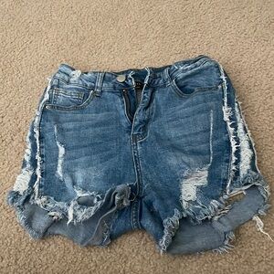 Ripped Jean Shorts